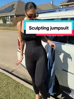 Sculpting jumpsuit. Hourglass for dayssss #jumpsuit #shapewear #outfitinspo #jumpsuitstyle #tiktokshopcreatorpicks 