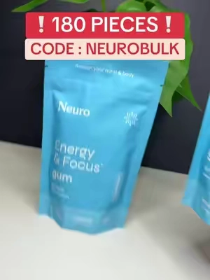 2 bags of the Neuro Gum Energy and Focus for LESS #neurogum 