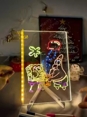 Kids can’t get enough of this glowing gift! 🎁 The LED drawing board brings endless fun while sparking creativity ✨ #KidsGiftIdeas #LEDdrawingboard #CreativeToysForKids #GlowingDrawingPad #christmas 