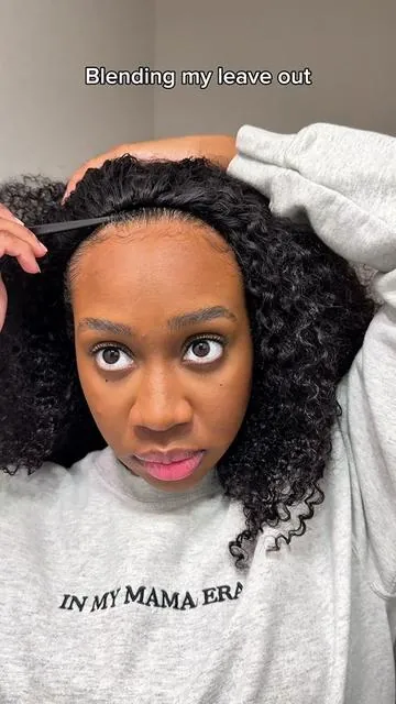 How I blend my leave out💜 @OQHAIR @oqhairshop  #oqhair#TikTokShopBlackFriday#TikTokShopCyberMonday#Curly#halfwig