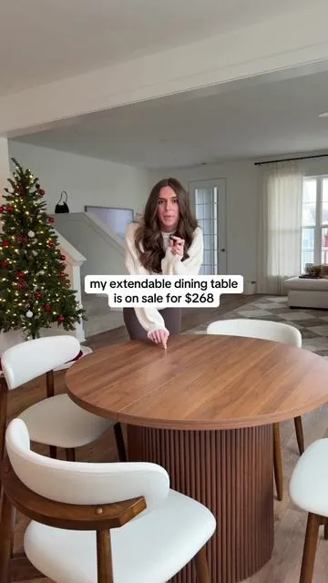 this is my favorite piece in my house by far - extendable dining table to fit 6-8 people!! 