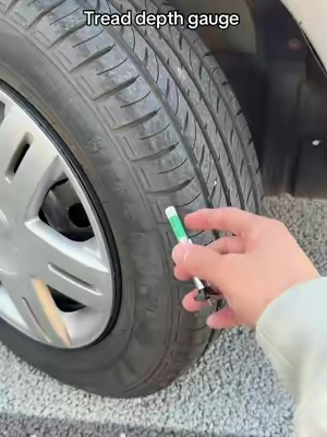 Stop Letting Tire Shops Upsell You • Know your tread before anyone tells you otherwise → A tire depth gauge lets you check your own tires so you’ll know if that “you need four new tires” line is legit or just pressure. • Simple, fast, and beginner-friendly → Push the gauge into the groove, press down, and read the color: green = good, yellow = getting close, red = time for replacements. • Keep one in every car → They come in a two-pack so you can always double-check before an oil change or inspection. • Real peace of mind → No more guessing, no more upsell anxiety, and no more paying for tires you don’t actually need. What’s the most annoying upsell you’ve gotten at a shop? Do you check your tire tread yourself or rely on the mechanic? Ever been told you need tires even though they “look fine” to you? #tiktokshopcreatorpicks #tiktokshopblackfriday #tiktokshopcybermonday #carmaintenance #dadadvice