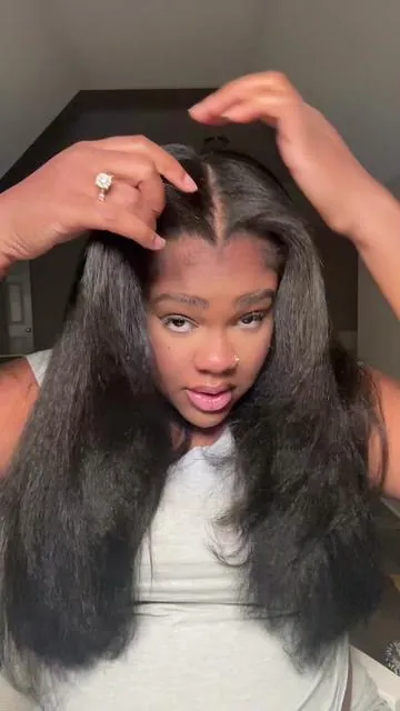 Literally the best beginner friendly wig 🤍v part kinky straight  is undefeated 😍😍everything ls so simple and time-saving.😩 it’s soo quick and easy😍😍! It is everything！wig 🤍from @Tahikie Hair Shop 💗 They don’t miss!  #falldealsforyou #tahikiehair #TikTokShopRestock #TikTokShopBlackFriday   #TikTokShopCyberMonday  
