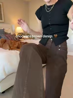 Okayyy this brown denim is 🔥 #browndenim #cuteoutfits #tiktokshopholidayhaul #tiktokshopcreatorpicks 