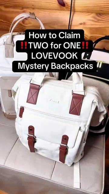 Ruuuun 🏃‍♀️💨 Here’s how to claim two gorgeous mystery laptop backpacks from @Lovevook Bags for less than one! Let me know if you were able to get yours before they’re gone #lovevook #backpacks #holidayhaul #tiktokshopholidayhaul #workbag 