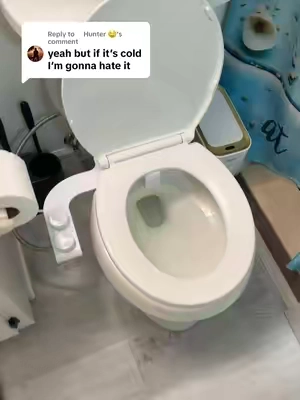 Replying to @️Hunter 🤤 they came out with a hot and cold water option and I upgraded my bidet to it so fast! #bidet #bidetattachment #hotwaterbidet #bathroomessentials 