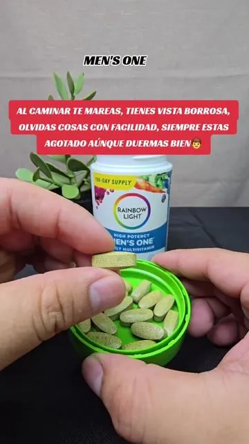 Multivitamínico para hombres de Rainbow Light con Real Food Nutrients ofrecen combinaciones únicas de nutrientes para apoyar la función muscular, la energía celular, la salud del cerebro, la digestión #multivitaminasparahombres #supplementsformen #tiktokshopholidayhaul #tiktokshopdealsforyoudays #DealsForYouDays 