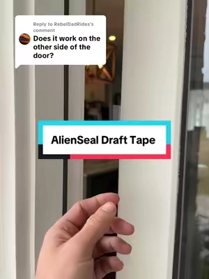 Replying to @RebelDadRides install on the inside for best results #alienseal #drafttape #homeimprovement #energyefficient #tiktokshopcreatorpicks 