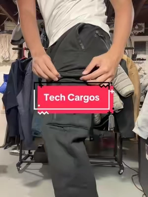 These are my favorite tech cargos right now #joggers #fleecelined #mensfashion #tiktokshopcreatorpicks 