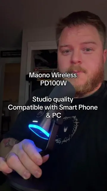 The Maono PD100W is wireless or USB, has studio-quality sound, 3-level noise reduction, and RGB lighting that makes your setup look insane. Perfect for gaming, streaming, podcasts, Zoom everything. Crisp. Clean. Zero static. #TechTok #StreamerSetup #GamerGear #MicCheck #ContentCreator
