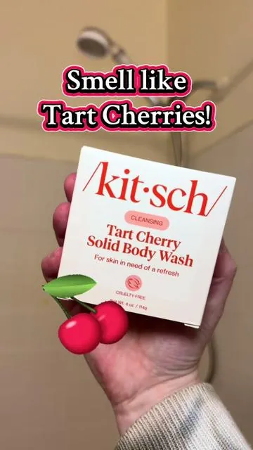 ❤️ These solid body wash bars from @Kitsch LLC are my absolute FAVORITE! 😍 This one smells just like black cherries 🍒  ❤️ Get yours now ON SALE linked in the post! 🍒❤️  #kitschsuperbrandday #kitsch #solidbodywash #tartcherry #bodywash 