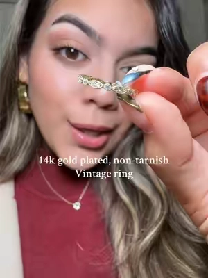 Vintage style ring from PAVOi ❤️ #pavoijewelry #pavoirings #afforablejewelry 