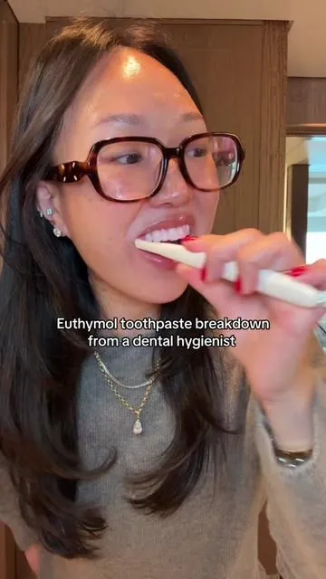 Here's the breakdown and benefits of all the Euthymol toothpastes!  Get a free pink dental floss when purchasing the Trio exclusively on TikTok Shop @Euthymol US  #euthymol #teethwhitening #oralcare #dentalhygienist #oralhealth 