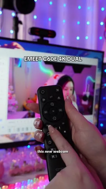 the remote is a game changer for streamers!! #emeet #webcam #emeetc60e #streamers  #streamersetup emeet c60e webcam for streamers 4k