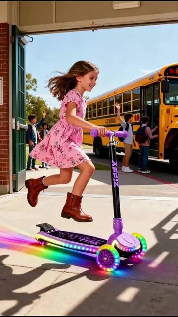 ⚡️Kids think it’s cool, parents love the price. That’s what makes it the perfect gift.#KidsScooter #ToddlerScooter #LightUpScooter #KidsGiftIdeas #giftfortoddlers