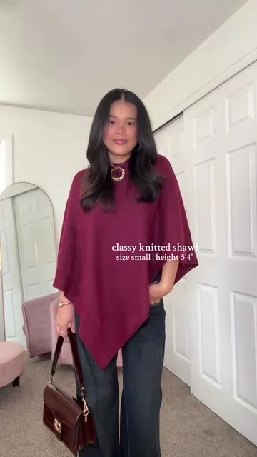 The must have shawl 💌#shawl #knittedshawl #poncho 