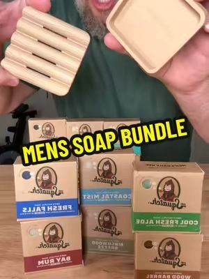 Dr. Squatch Natural Soap Best Sellers Bundle w/ Soap Saver #drsquatch #mensgrooming #menssoap #soapreview #tiktokshopcreatorpicks 