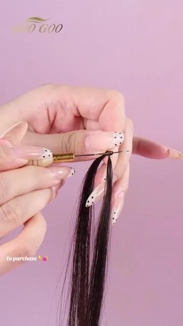 🎀Feather tip🎀  👍✨can change micro ring #tiktokshopholidayhaul #humanhairextensions #googoohair #tiktokshop #shopvideocarnival 