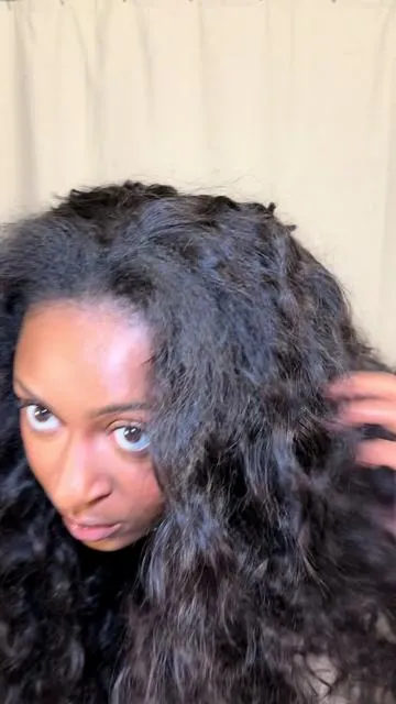 this transformation 😍>>>  @ISEEHAIR #iseehairbeauty #iseehalfwig #halfwigtok #loosedeepwave 