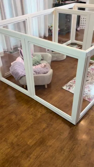 This acrylic dog playpen is awesome! Why not get a dog pen that’s in style? #dog #pup #dogsoftiktok #viral #CapCut 