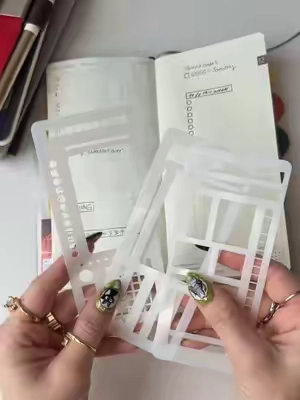 stencils for Hobonichi & other planners or bullet journals! #hobonichi #hobonichiweeks #plannertok #BulletJournal #hobonichitecho  Hobonichi layout ideas, planner layout ideas, planning, planner community, Hobonichi ideas, planner stencil 