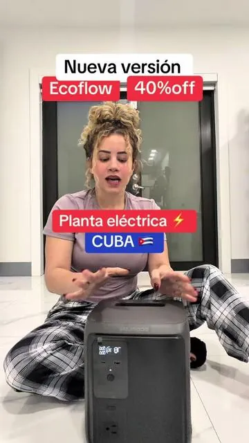 Planta eléctrica portátil para Cuba 🇨🇺. Perfecta para estudiantes o personas que quieran mayor movilidad. #ecoflow #plantaelectrica #cuba #cubanos #laflordecuba 