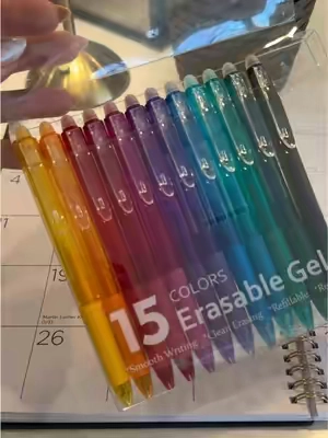 Beautiful gel ink pens that erase as well as a pencil, yes please! ✨✍️#plannertok #erasablepen #pentok #journaling #officesupplies school supplies, note taking, writing, gel pens,  planner, journal, teacher supplies @Shuttle Art 