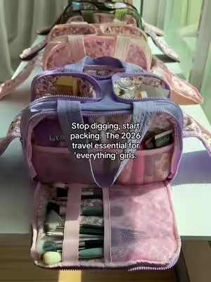 Are you an 'everything' girl?  Because same.
 I’m done with messy bags where my lipstick disappears into a void. This 2026 travel essential is low-key a genius—it’s designed to house your entire 10-step skincare routine, makeup staples, and hair tools in perfect harmony.  ✨💄Everything stays upright (hello, zero leaks!) and clearly visible. No more digging, no more stress—just grab it and glow. It’s the ultimate lifestyle upgrade for your next flight! ✈️☁️ #ToiletryBag #MakeupBag #TravelBag #WashBag #CosmeticBag #Organization #PackingHacks #2026Travel #TravelHacks #OrganizationTok