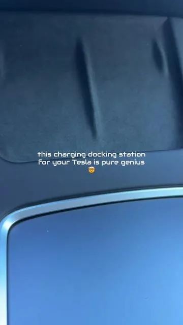 This charging docking station for your Tesla is pure genius! FREE SHIPPING. Sample provided by @YONZEE #teslaaccessories #phonecharger #teslacar #teslamodely #caraccessories  