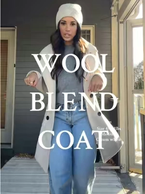 Wool blend mid length peacoat #peacoat #coat #womensjacket #winterfashiontrends #affordablefashion 