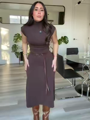 This dress is so stunning I love it #tiktokshopcreatorpicks #tiktokshopfashion #knitdress #mididress 