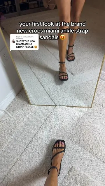 Replying to @kenlye.altum Crocs BRAND NEW, JUST RELEASED, Miami Ankle Strap Sandals 😍 Imagine all the ways you can style these?! With shorts, dresses, skirts…the possibilities are endless and I’m calling it now…the girlies are going to be OBSESSED!  @Crocs  #crocs  #crocsnewarrivals  #sandals  #sandalsforwomen  #crocssandals  