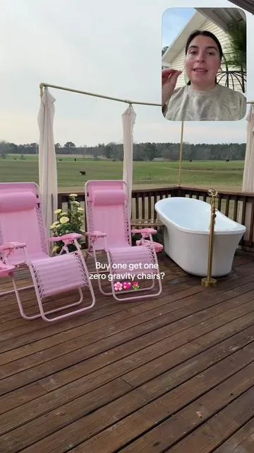 I’ll take two 🌸pink🌸 zero gravity chairs please 🌷@Best Choice Products, Inc.  #zerogravitychair #outdoorchair #outdoorfurniture #patiofurniture #tiktokshopcreatorpicks 