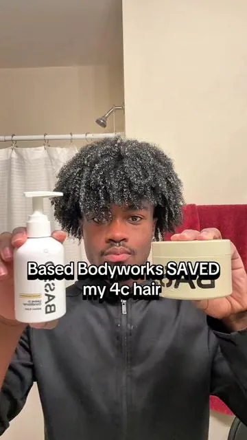 This curl set by Based Bodyworks defined and moisturized my 4c hair @BASED #basedbodyworks #tiktokshopcreatorpicks #curlyhairroutine 