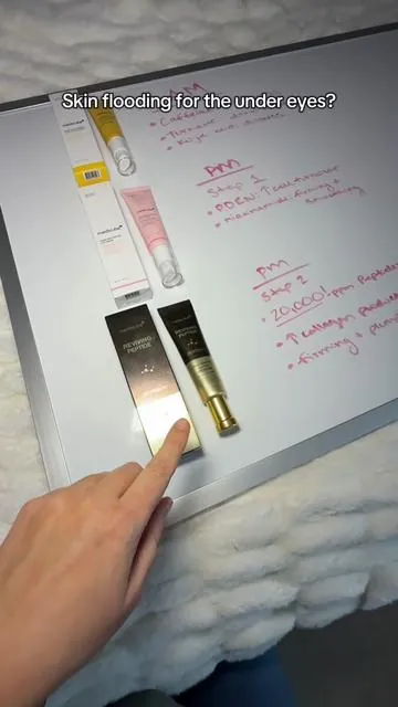 Skin flooding routine for the under eyes. Medicube Mix and Match Eye Serum Set @medicube global #medicube #medicubesuperbrandday #over40skincare #skincaresteps #tiktokshopcreatorpicks 