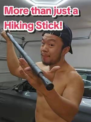 These Hiking Sticks are Multitools with so many features! #Hiking #camping #Outdoors #survival #tiktokshopcreatorpicks 