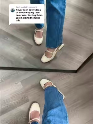 Replying to @JELE here’s what they look like on!🤍  I personally find them to be very comfortable even for long days!  Size up a half size if you’re in between sizes!  #maryjaneshoes #dressshoes #slingbackshoes #cushionaire #tiktokshopjumpstartsale @Cushionaire 