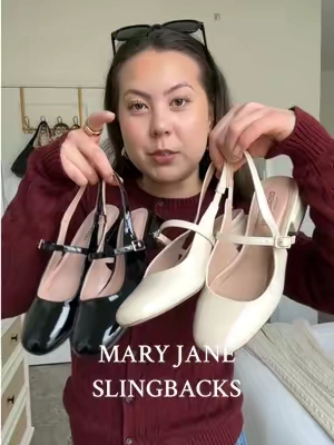 elevating my shoes completely leveled up my outfits 🤌🏼🤍🩰 size up if you’re in between sizes! #maryjaneshoes #slingbackshoes #dressshoes #newyearnewme #tiktokshopjumpstartsale @Cushionaire 