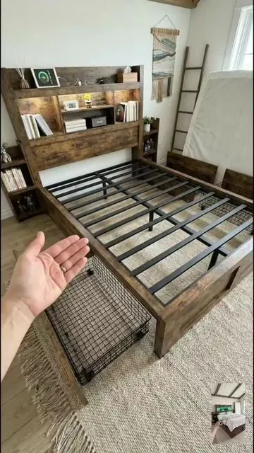 Charge, Store, Sleep #bedframe #bedframes #storagebedframe #tiktokshop 