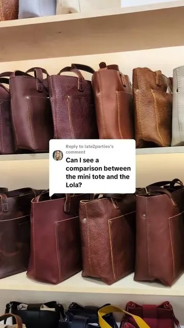 Replying to @late2parties classic Lola + Mini Crossbody Tote comparison!!! So many strong opinions on these two, so similar, yet so different!! #pursetok #leatherbag #pdxshopping #shopping #pdx 