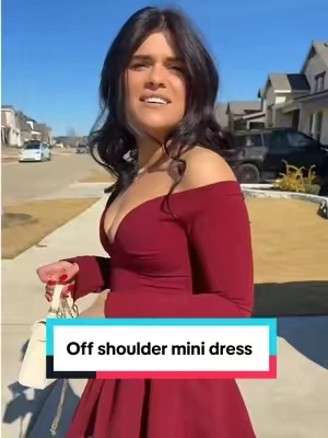 The quality and design of this mini dress is giving quality for a budget and the built in pads and off shoulder look is stunning! True to size #minidress #dresses #offshoulder #offshoulderdress #valentinesoutfit 