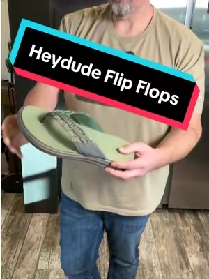 Are you a year round flip flop guy ?  #flipflops #mensflipflops #heydudeflipflops #mensfootwear #tiktokshopcreatorpicks @HeyDude 