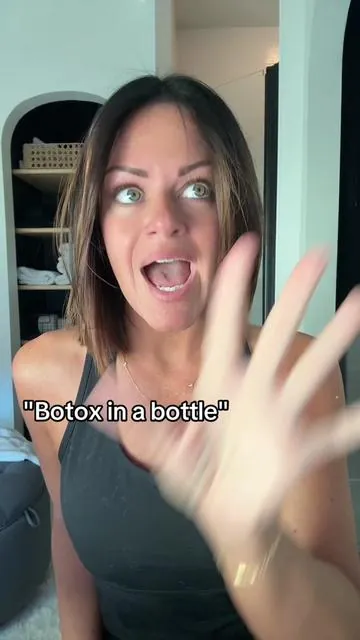 No injections needed! Anti-aging serum to reduce and smooth fine lines, bind moisture, and plump. Clinically shown to improve firmness and texture. Get a youthful appearance without the needles. #drmtlgy #skincare #over40skincare #botoxinabottle #wrinklesbegone 