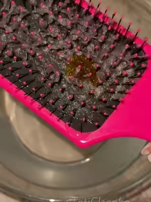 NASTY ALERT I CANT belive how much filth came out of this hair brush‼️ this brush is EXTREMELY filthy and needed a clean BAD I’ve been seeing these brushes all over tiktok and NEEDED to try them !!! Plus they make amazing brushing asmr !!! I love how it has the comb end to pick up the hair before scrubbing. The amount of nastyes came out of this brush is mind blowing !! #CleanTok #hairloss #hairbrush 