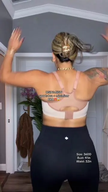 Meet @Hsia-Bras NEW super supportive sports bra + Minimizer bra all in one😱‼️❤️‍🔥  #hsia #hsiabra #bra #brareview #tiktokshopcreatorpicks 