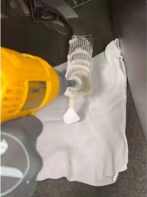 Super Satisfying Car Detailing ASMR 😮‍💨 - The Drill Detail Brushes deliver a safe, thorough clean in hard-to-clean areas inside and out. Featuring a slim, ergonomic handle with full rubberized grip for comfort and control, these versatile brushes can be used by hand or attached to a drill for extra power. - #cardetailing #autodetailing #autodetail #detailing #carwash 
