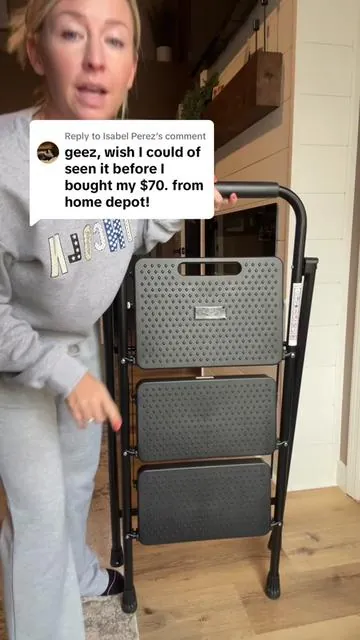 Replying to @Isabel Perez you can get this step ladder for a great price!! #stepladder #sweetfurniturefinds #3stepladder #homeessentials #tiktokshopfinds 