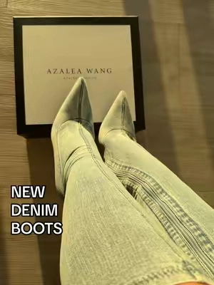 I can’t with these denim boots!! @Azalea Wang 