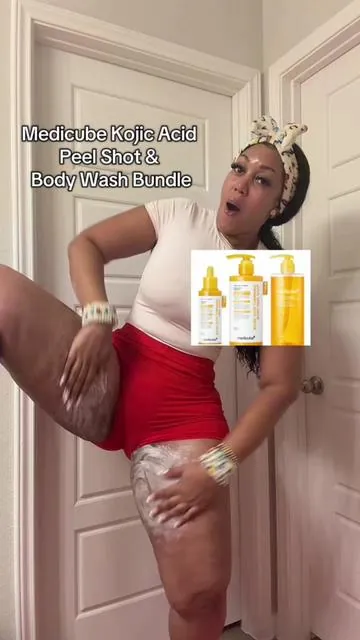 This is how you treat hyperpigmentation gently but effectively. Brightening. Soothing. Results you can actually see. Medicube really ate with this bundle ✨ #peelshot #koreanskincare #kojicacid #hyperpigmentation #darkspots @medicube global 