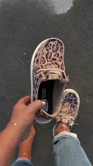 The Heydude new drop is leopard perfection #heydude#heydudes#leopardprint #tiktokshopcreatorpicks 